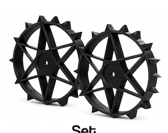 Rueda de repuesto compatible con Yard Force SA900B, SA650, SA600H, SA500 y SA800 | Ruedas para cortacésped robótico, ruedas de repuesto, accesorios para robots cortacésped