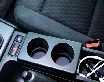 Portavasos para consola central BMW E46 | Portavasos de repuesto para BMW Serie 3 | Inserto para portavasos interior, negro