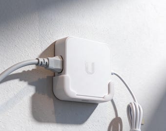 Soporte de pared para fuente de alimentación UniFi PSU | Soporte para fuente de alimentación Ubiquiti, accesorio de configuración de red, color blanco.