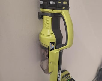 Wall mount compatible with Ryobi PCL700 PCL700B handheld vacuum cleaner | Cordless vacuum cleaner wall mount | Workshop garage organizer black