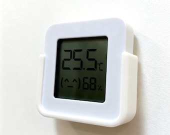 Soporte de pared compatible con el termómetro Xiaomi Mi 2 | Soporte extensible con acceso a la batería | Soporte para sensor de hogar inteligente, blanco