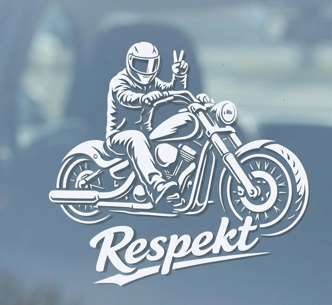 Motorcycle Respect Sign Respect Motorcycle Stickers - Biker Greeting Vinyl Stickers - Car ...