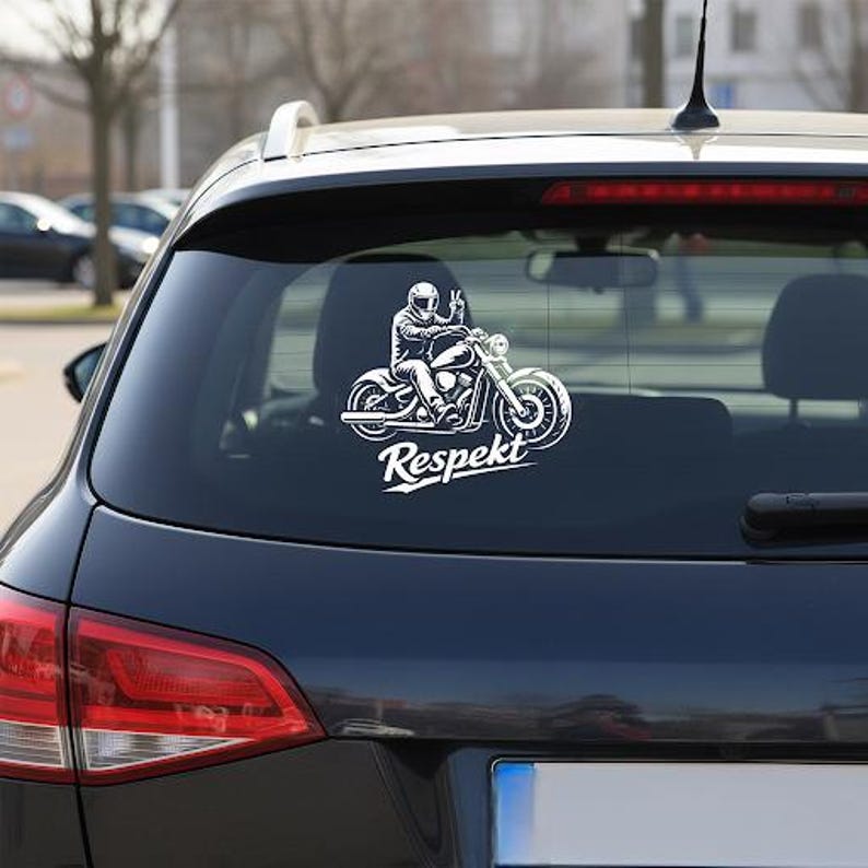 Motorcycle Respect Sign Respect Motorcycle Stickers - Biker Greeting Vinyl Stickers - Car ...