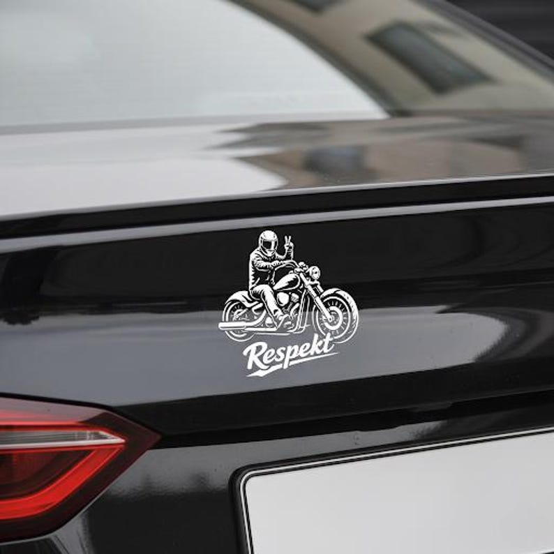 Respect Rider Sticker Respect Motorcycle Stickers - Biker Greeting Vinyl Stickers - Car ...