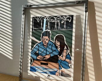 Custom Industrial Aluminum Poster Frame Double Layer Acrylic Sandwich Profile Mechanical Floating Display