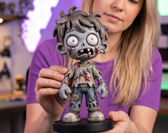 Griezelige zombiejongen 3D-model | Halloween-personagefiguur | STL-bestand (digitale download)