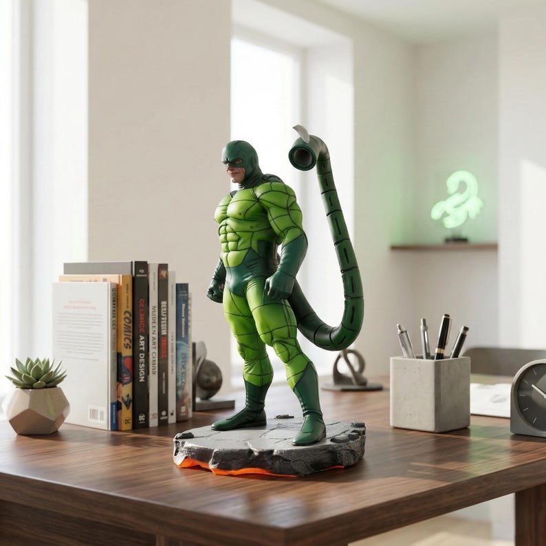Cyber Scorpion 3D Model | Mechanical Villain Creature Statue | STL File Digital Download (9 Piece) image 10