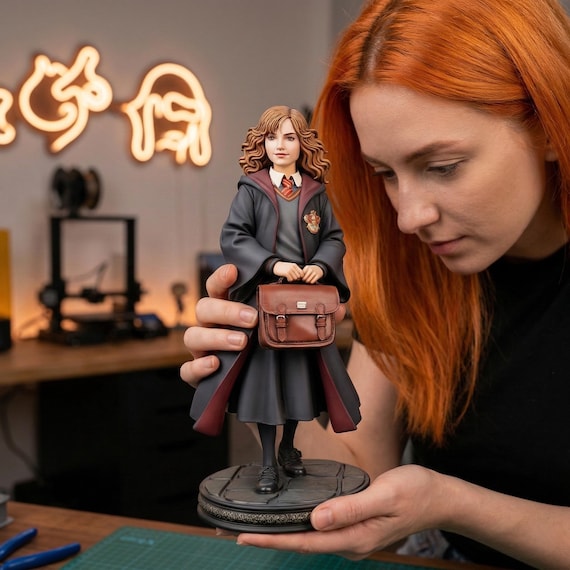 Hermione Granger 3D Model | Wizard School Collectible Figure | STL File Digital Download (1 Piece)