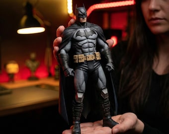 Donkere superheld Batman 3D-model | DC Comics-superheld voor display, verzameling en cadeau | STL-bestand | Voor 3D-afdrukken (digitaal bestand) (5 stuks)