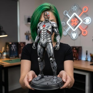 Cyborg Statue 3D Model | DC Comics Justice League for Display, Collection, Gift | STL File | For 3D Print (Digital File)(1 Piece)