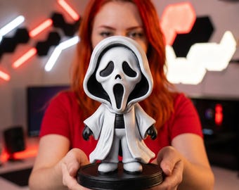 Ghost Face-stijl horrorpersonage 3D-print STL-verzamelfiguur (digitale download)