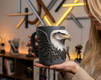Mok adelaarskop 3D-model | Gedetailleerd drinkgerei voor dieren (digitaal bestand)