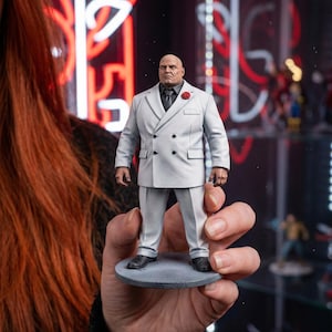 Kingpin-schurk 3D-model | Realistisch maffiafiguur, collectiedisplay (digitaal bestand)