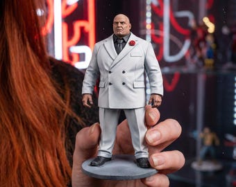 Kingpin-schurk 3D-model | Realistisch maffiafiguur, collectiedisplay (digitaal bestand)