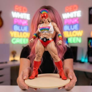 Comic Style Superheroine 3D Model | Power Girl for Display, Collection, Gift | STL File | For 3D Print (Digital File) (1 Piece)