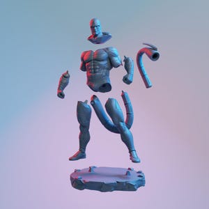 Cyber Scorpion 3D Model | Mechanical Villain Creature Statue | STL File Digital Download (9 Piece) image 2