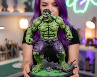 Angry Hulk 3D Model | Marvel Rage Hulk for Display, Collection, Gift | STL File | For 3D Print (Digital File) (8 Piece)