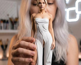 Model 3D Eleganckiej Damy | Plik STL Kolekcjonerskiej Statuetki Kobiecej (Pobranie Cyfrowe)