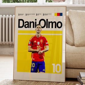 Poster digitale di Dani Olmo della nazionale spagnola – Stella della Roja / Download immediato
