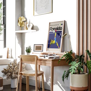 Póster de Cristiano Ronaldo, póster del equipo de fútbol Al Nassr - Arte mural de fútbol / Descarga digital imagen 5