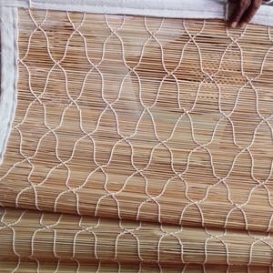 Cross Thread Boho Bamboo Window Curtains , Woven Privacy Blinds , Indoor Outdoor Decor.