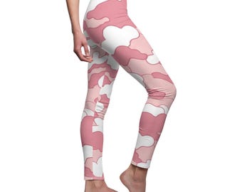 Pink Camo Leggings | All-Over Print Casual Leggings