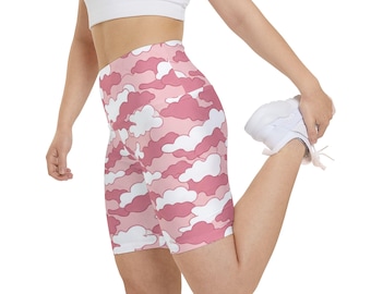 Pink Cloud Camo Shorts | Workout Shorts
