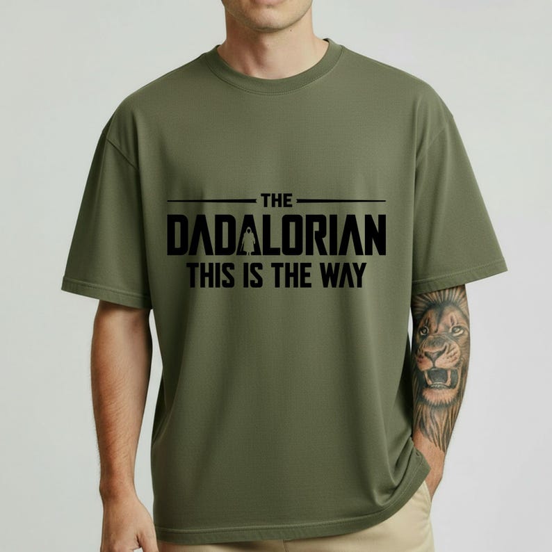 The Dadalorian Shirt, This Is The Way Graphic Tee, Star Wars Dad Gift, Funny Mandalorian Father's Day Present image 15