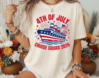Camiseta para el grupo del crucero del 4 de julio, camiseta patriótica para vacaciones familiares, conjunto a juego para el grupo.