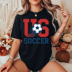 US Soccer Graphic Tee, Retro Collegiate USA Football Shirt, Distressed Sport Fan Apparel image 8