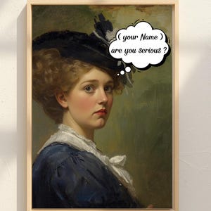 Editable Victorian Poster Template-Personalized Name, A2 Print