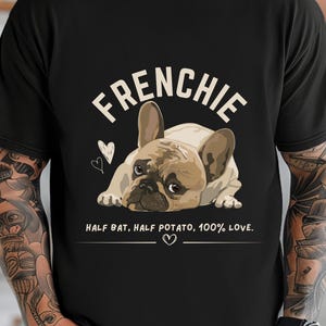 Frenchie-Shirt (halb Fledermaus, halb Kartoffel), Vintage-T-Shirt für Liebhaber französischer Bulldoggen
