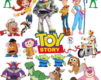 Toy Story And Friends Cartoon PNG Clipart, Storybook Characters Graphic (Digital Download)