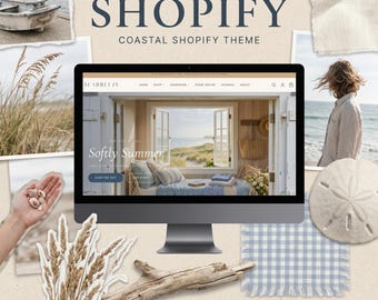 Tema Shopify para Casa de Praia | Modelo de Site Shopify | Modelo de Site com Tema Costeiro | Design de Loja de Decoração para Casa