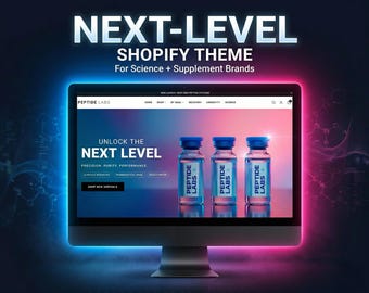 Peptide Shopify Theme | Shopify Website Template | Clean Clinical Ecommerce Design | Premium Medical Wellness Store For Brands