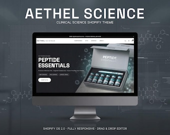 Lab Shopify Theme | Peptide Website Design | Luxury Clinical Ecommerce Template | Science Product Store For Modern Brands