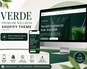 Premium Shopify Store Theme | Wellness Ecommerce Template | Fast Clean Product Page Design For Nutrition And Supplement Brands