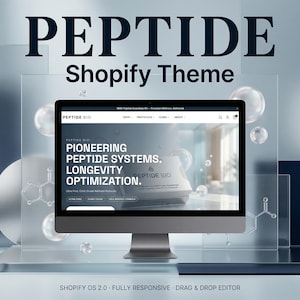 Biohacking Shopify Theme | Peptide Store Template for Longevity Brands | Premium Responsive OS 2.0 Design Download