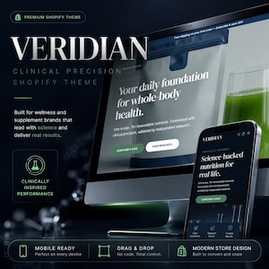 Shopify Store Template for Supplement Brands | Premium Clinical Wellness Website Theme | Clean Responsive OS 2.0 Design For Health Shops