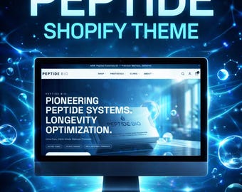 Premium Peptides Shopify Theme | Luxury Shopify Template for Wellness Brands | Responsive Store Design OS 2.0 Download