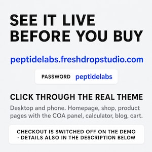 Peptide Website Design for WordPress, Peptide WordPress Theme, WordPress Website Template, Science Brand Store Layout, for Science Brands image 10