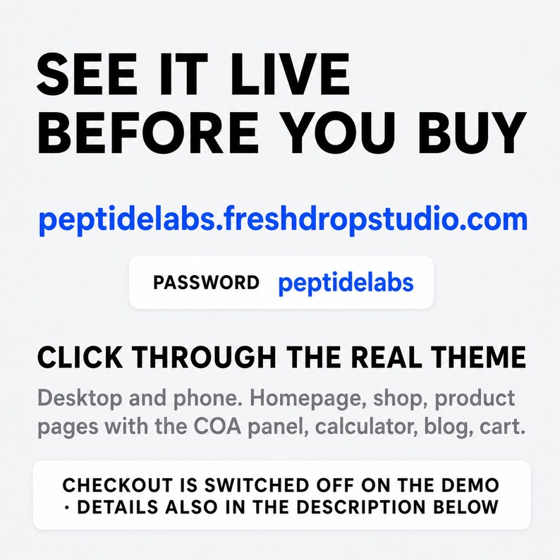Peptide Website Design for WordPress, Peptide WordPress Theme, WordPress Website Template, Science Brand Store Layout, for Science Brands image 10