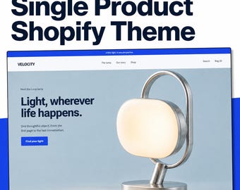 Modelo de site Shopify para um único produto | Tema para loja de um único produto | Design de e-commerce DTC | Responsivo para dispositivos móveis | Seções editáveis ​​| Guia de configuração