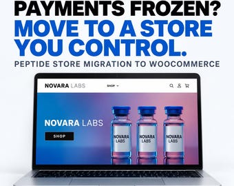 Migração do site Peptide para o WooCommerce | Transfira sua loja Peptide do Shopify, Wix ou Squarespace para um WordPress auto-hospedado | Serviço completo para você