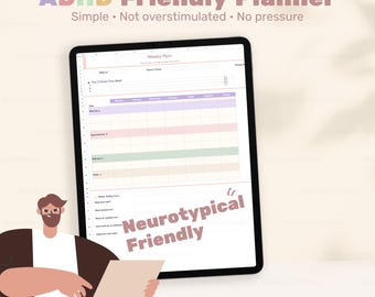 Planificador digital para TDAH / Seguimiento diario, semanal y de hábitos (Google Sheets)