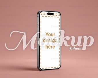 Presentación de la maqueta del iPhone 17 en color rosa empolvado / Fondo de pantalla de la interfaz de la aplicación (Descarga digital)