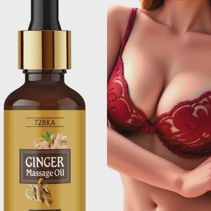以下が含まれることがあります： 黒いスポイトと金色のキャップが付いた、茶色のガラス瓶に入ったジンジャーマッサージオイル。 ラベルにはショウガの根のイラストと「GINGER Massage Oil」の文字が描かれています。 ボトルには30mlの製品が入っています。