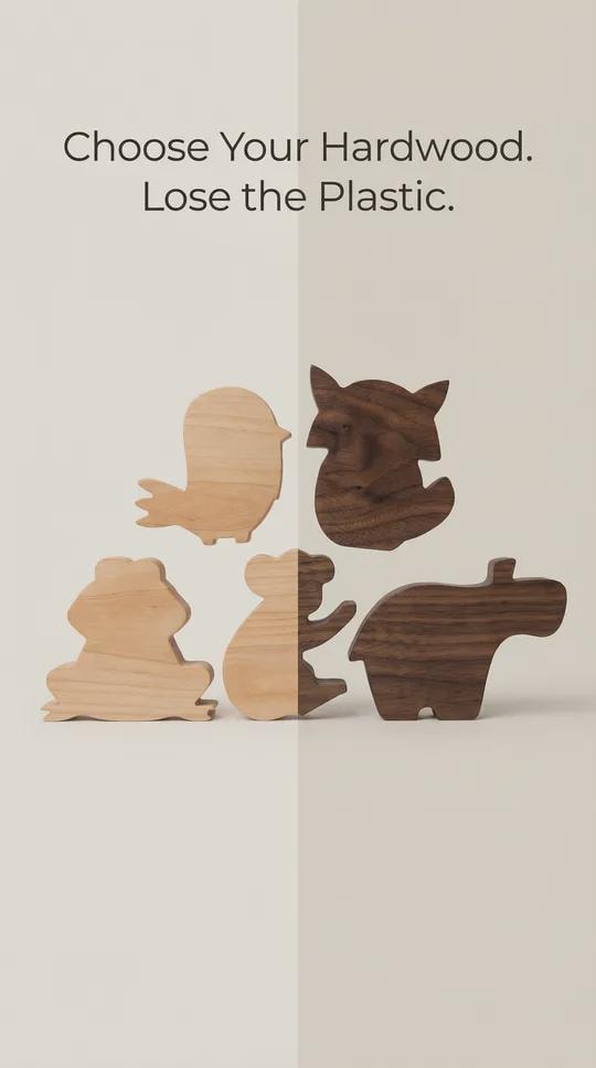 Hardwood animal figure set