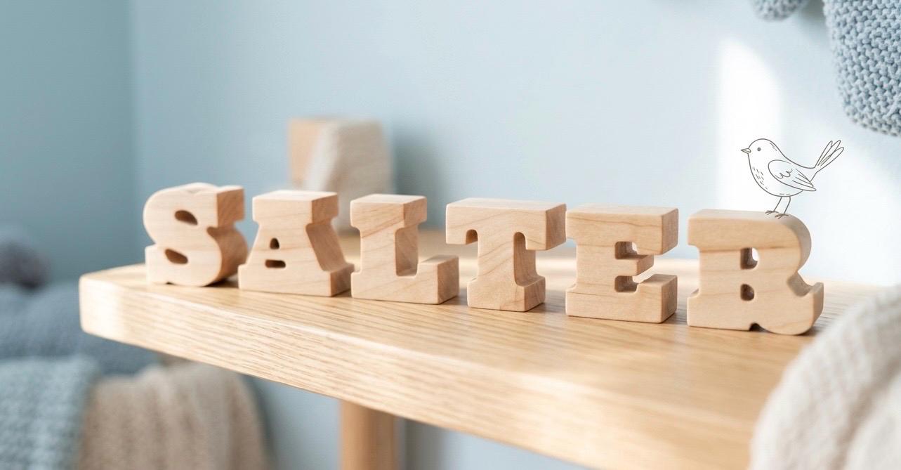 Custom Solid Maple Wood Standing Name Sign | 3D Block Letters Nursery Decor