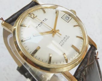 Vintage Porta Watch – Hanomag Henschel 100k km Award, PUW 561 Movement, Gold Plated